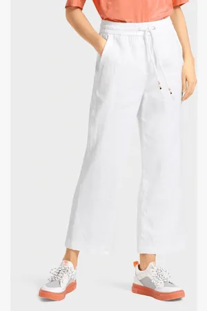 Marc Cain Cotton Linen Cropped Trousers - 1 / 100