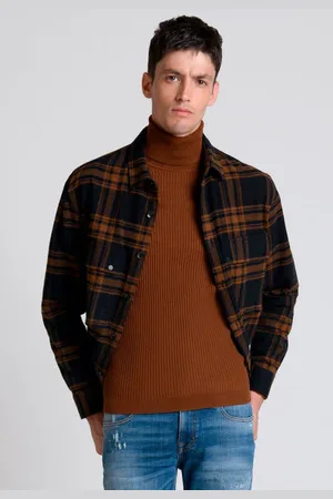 Antony Morato Brown Checked Overshirt - Double Extra Large