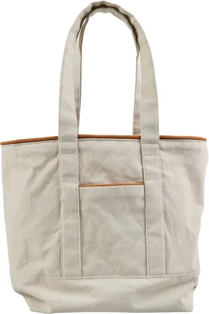 Black Bough Handmade Canvas Tote Bags With Piping And Pockets - Marmalade