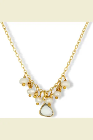 Ashiana Lacey Charm Necklace - Freshwater Pearls