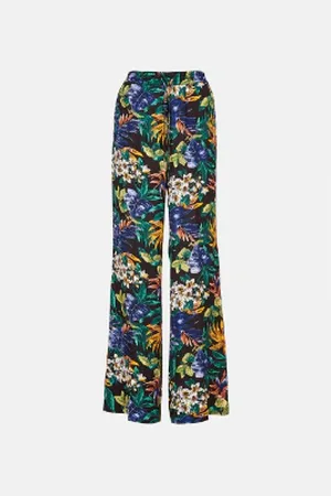 Essentiel Antwerp Zapocalyps Wide Leg Trousers - 36 / Black/green/orange / Female