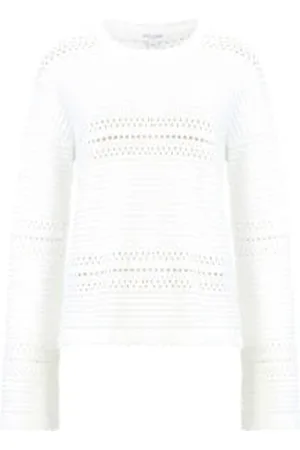 Great Plains Cotton Knit Crew Neck Textured Jumper - Milk - 10