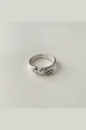 Nikki Stark Jewellery Ring Set Stacking Rings Seedpods Set Of 3