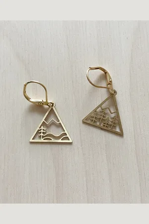 Dowse Brass Alps Earrings - Steel