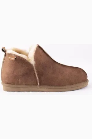 Shepherd of Sweden Sheepskin Slippers Men Anton In Antique Size 41 Uk 7 - 41 Eu / 7 Uk