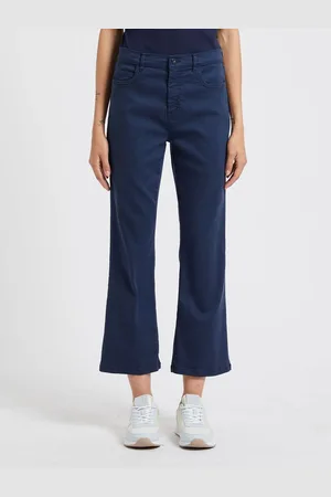 MARELLA Petrol Cropped Kick Flare Jeans - Uk14
