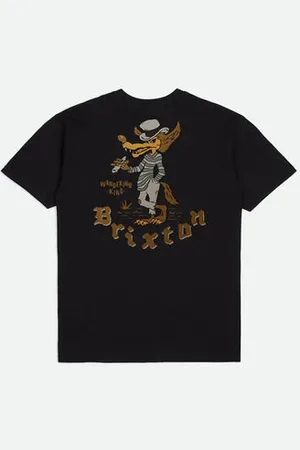 Brixton Oakwood Print Tee In Worn Wash - L / Worn Wash