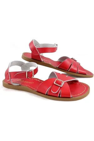 Salt-Water Sandals (Youth) Classic Red - Leather , Red - 1