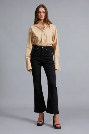 RAG&BONE Casey High-rise Ankle Flare - 25 / Black / Female