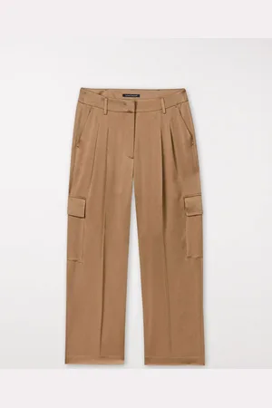 Luisa Cerano Satin Cargo Pants Miso - Uk 14