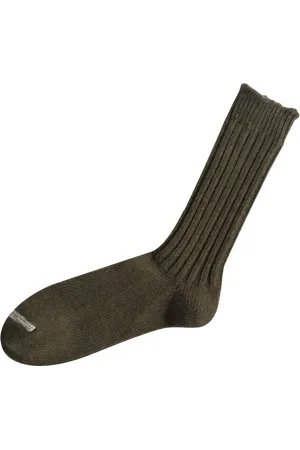 Nishiguchi Kutsushita Wool Rib Mens Socks In - - Size M (Uk7-10 Eu 40-44)