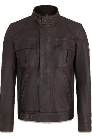 Belstaff Gangster Leather Jacket Antique - 50