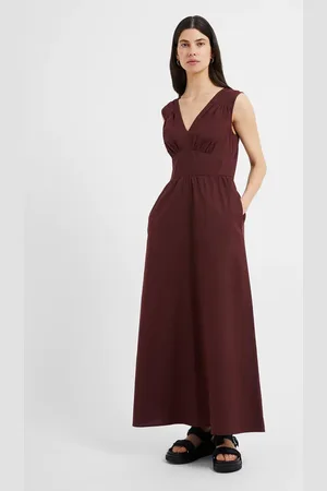 Great Plains Crisp Cotton Dress Chocolate - Uk 10