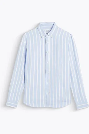 Homecore Chemise Tokyo Hemp /white Stripes - S / Bleu