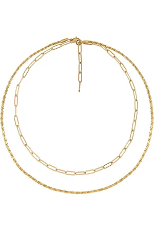 A Weathered Penny Layered Chain Necklace