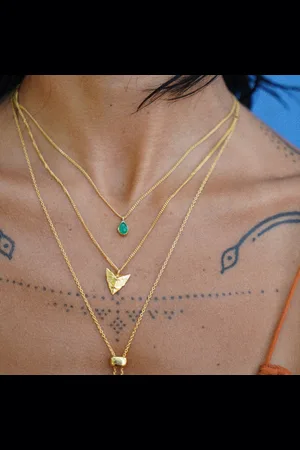 Rachel Entwistle Apollo Necklace Green Onyx