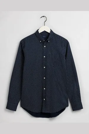 GANT Marine Regular Fit Shirt With Geometric Floral Print - Xl