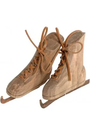 ANTIC LINE CRÉATIONS Wood Gm Retro Ice Skates Pendant