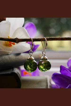 Botanic Isles Resin Sphere Earrings