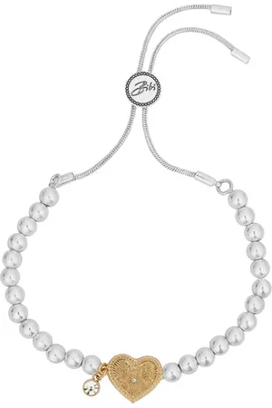 Bibi Bijoux And Silver Heart On Fire Ball Bracelet