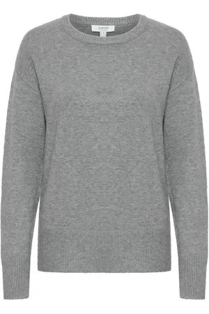B YOUNG Bynonina O-neck Jumper Mid Grey Melange - Uk 8