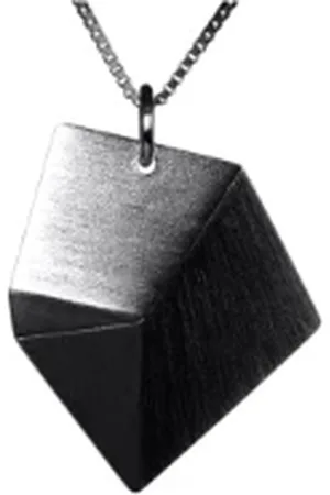 Sofie Lunoe Oxidized Silver Small Flake Pendant With Short Chain - Black, Silver