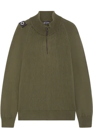 MA.STRUM Quarter Zip Knit Oil Slick - S