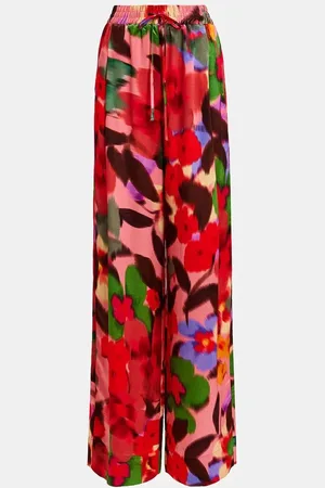 Essentiel Antwerp Grannys Lipstick Printed Ficus Wide Leg Pants - 34
