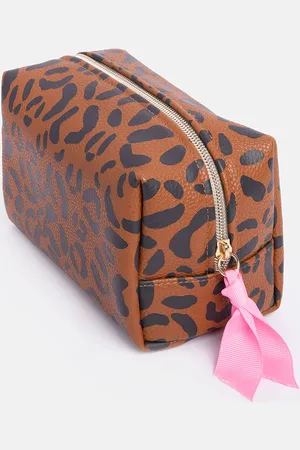 Caroline Gardner Leopard Print Makeup Bag