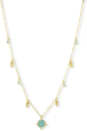 Ashiana Asia Necklace - Aqua Chalcedony