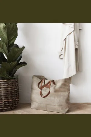 House Doctor Grey Breze Bag - Grey, Natural