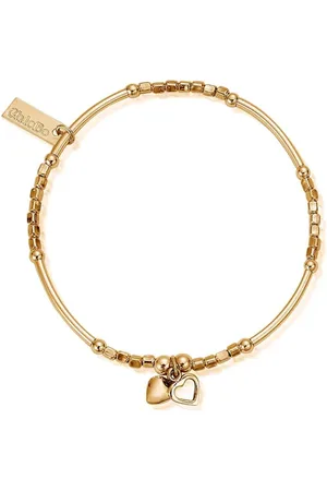 ChloBo Mini Noodle Cube Double Heart Bracelet