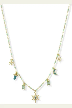Ashiana Ella Charm Necklace - Turquoise