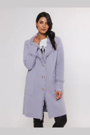Rino & Pelle Catena Cardigan With Fringes Fog - Uk 6
