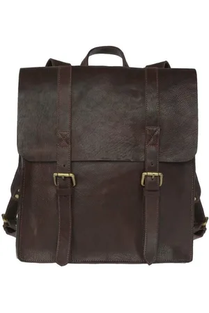 VIDA VIDA Wandering Soul Leather Backpack - - Dark Brown