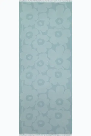Marimekko Sciarpa Unikko In Lana Azzurro