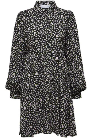 SELECTED Judith Short Floral Shirt Dress - 42 / Uk14