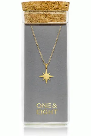 Olia One & Eight Star Plated Necklace