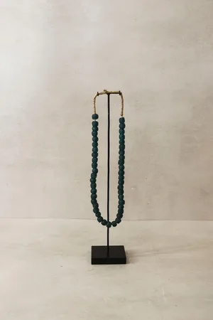 Botanical Boys Ghana Glass Beads Necklace, - 83.3