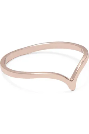 A Weathered Penny 18k Rose Plated Chevron Ring