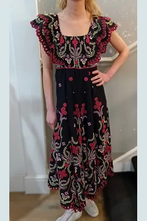 CHARO RUIZ IBIZA Sheen Long Dress - L / Black Lolita / Female