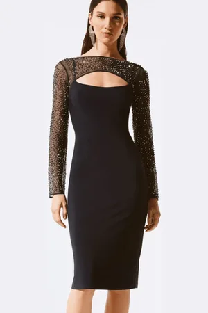 Joseph Ribkoff Silky Knit And Mesh Sheath Dress 243730 Col 11 - Uk 8
