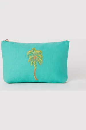 ELIZABETH SCARLETT Summer Palm Mini Pouch In