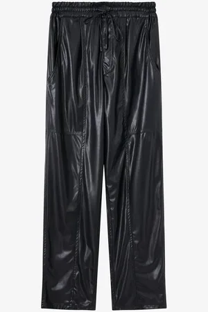 Isabel Marant Large Faux Leather Trousers - 34