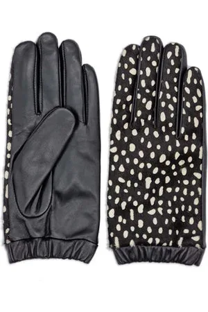 NOOKI DESIGN Patrizia Glove - Black Mix / S/m / Sheep Leather And Cow Hair