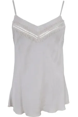 Black Colour Lou Satin Strap Top - - L/xl