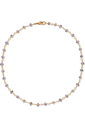 A Weathered Penny Amethyst Wire Necklace