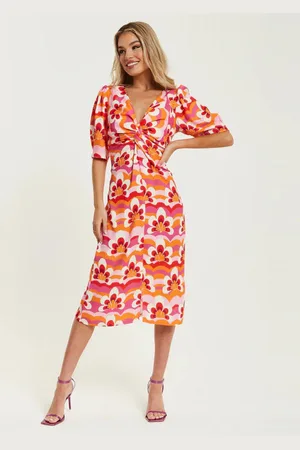 acl Floral Knot Midi Dress - Uk 8