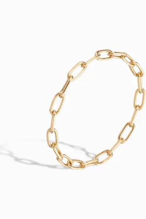April Please Bague Chaîne Maille Fine Ben - - Plaqué Or Recyclé Fairtrade - M (53/54) / Doré / Plaqué Or 3 Microns 18 Carats