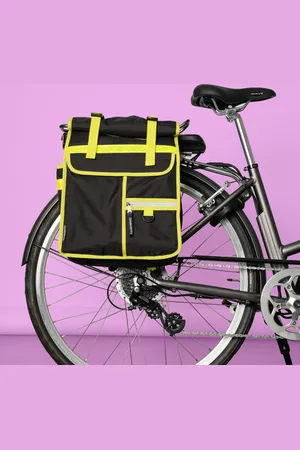 Goodordering Neon Rolltop Backpack Pannier - - Yellow | | Large | Nylon